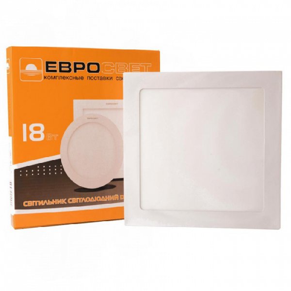 Світильник точковий накладний ЕВРОСВЕТ 18Вт квадрат LED-SS-225-18 4200К 000039187
