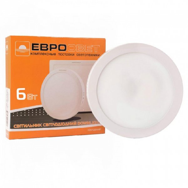 Світильник точковий накладний ЕВРОСВЕТ 6Вт коло LED-SR-120-6 4200К 000039175