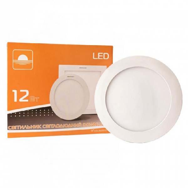 Светильник точечный врезной ЕВРОСВЕТ 12Вт круг LED-R-170-12 4200К 000039180