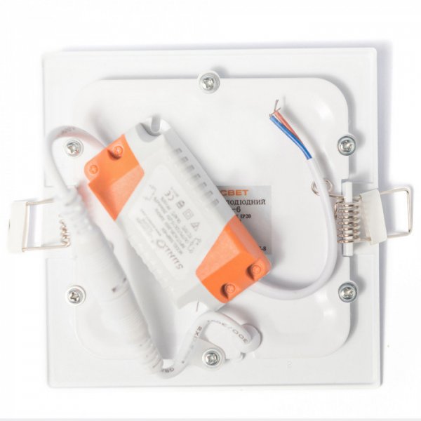 Світильник точковий врізний ЕВРОСВЕТ 6Вт квадрат LED-S-120-6 4200К 000039172