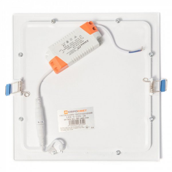Светильник точечный врезной ЕВРОСВЕТ 18Вт квадрат LED-S-225-18 4200К 000039197