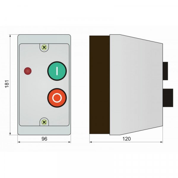 Пускатель ПМЛк-1, 9А, с реле от 1-1,6А, 220/230В, АС3, с индикатором, в корпусе IP54 Electro