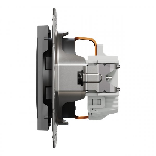 EPH2900171 Розетка с заземлением антрацит Asfora Schneider Electric