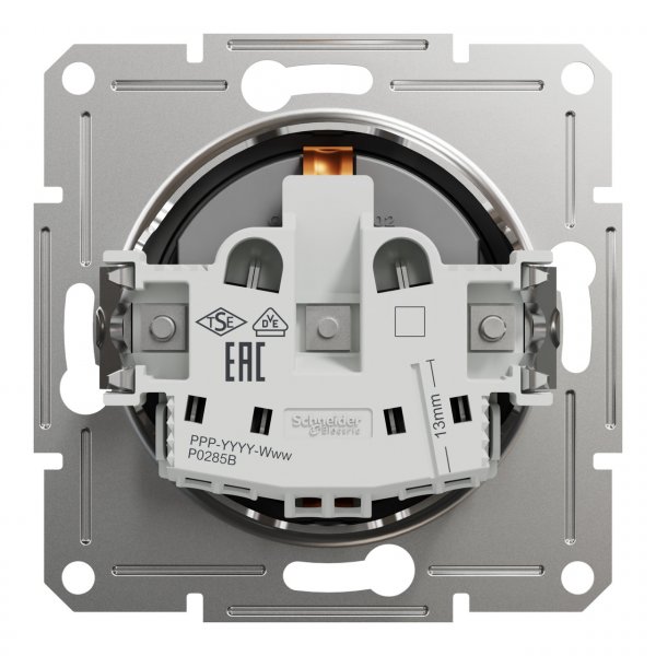 EPH2900171 Розетка с заземлением антрацит Asfora Schneider Electric