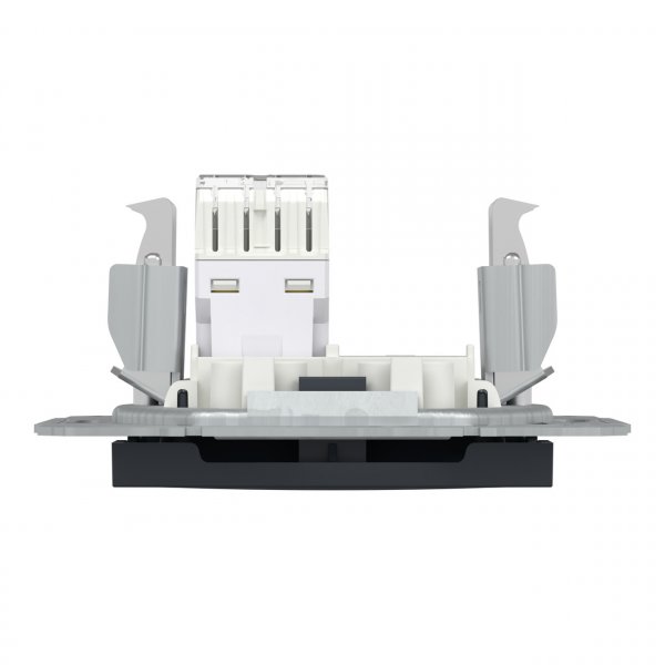 EPH4300171 Розетка комп'ютерна cat.5e UTP RJ45 антрацит Asfora Schneider Electric
