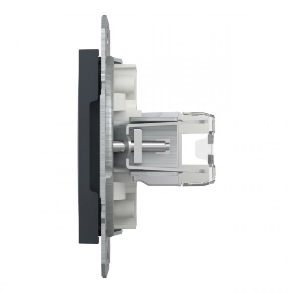 EPH4300171 Розетка комп'ютерна cat.5e UTP RJ45 антрацит Asfora Schneider Electric