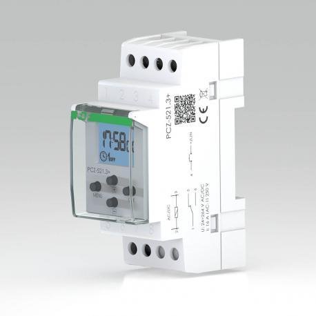 Програмоване реле часу PCZ-521.3 PLUS 24÷264 В  AC/DC 16 A F&F