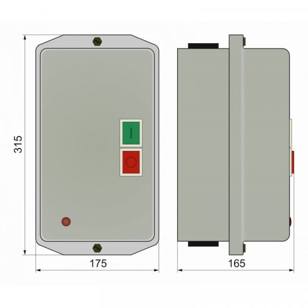 Пускатель ПМЛк-1, 95А, с реле 80-95А, 220/230В, АС3, с индикатором, в корп. IP54, Electro