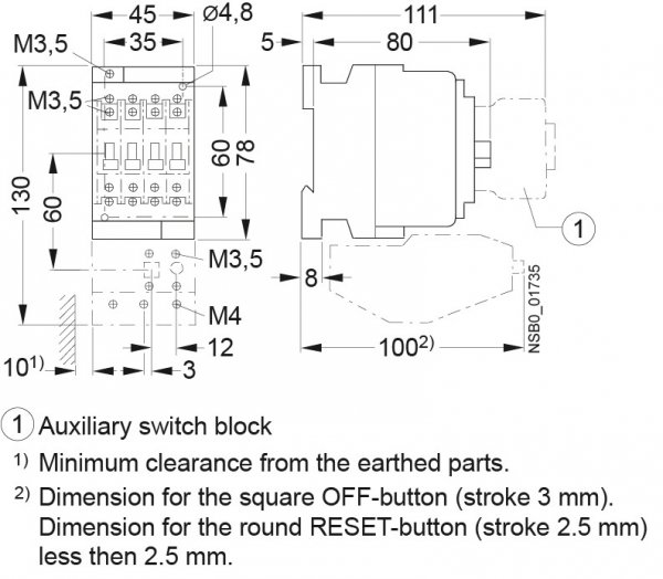 Контактор постоянного тока CES 18.10 (7,5 kW) 24V DC, 1НО, 4646535 ETI