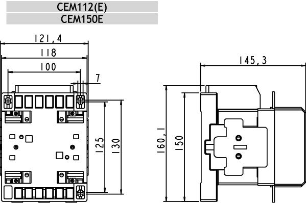 Контактор CEM 112.22 230V AC, 112А, 2НО+2НЗ, 4653143 ETI