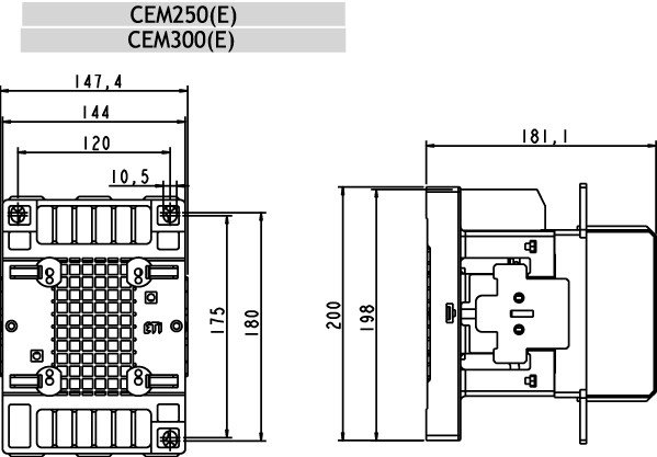 Контактор CEM 300Е.22 250V AC/DC, 300А, 2НО+2НЗ, 4656304 ETI
