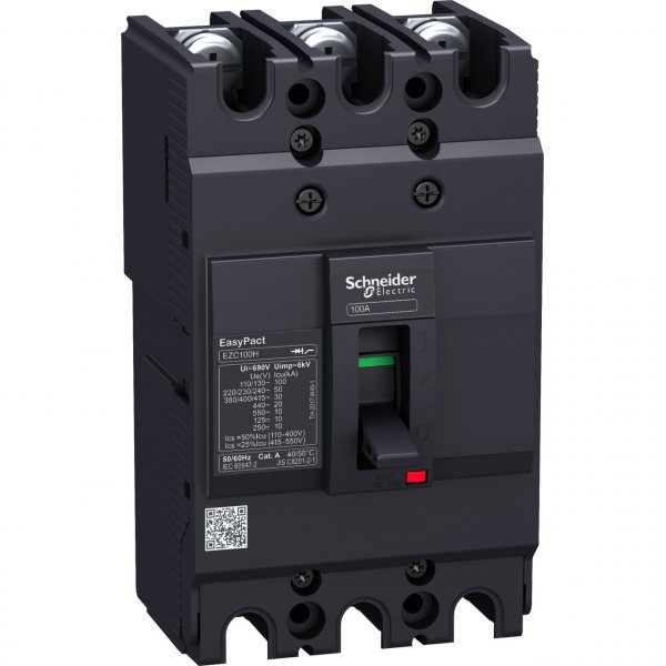 EZC100N3020 Автоматический выключатель EasyPact EZC100N 20A 3Р 15кA Schneider