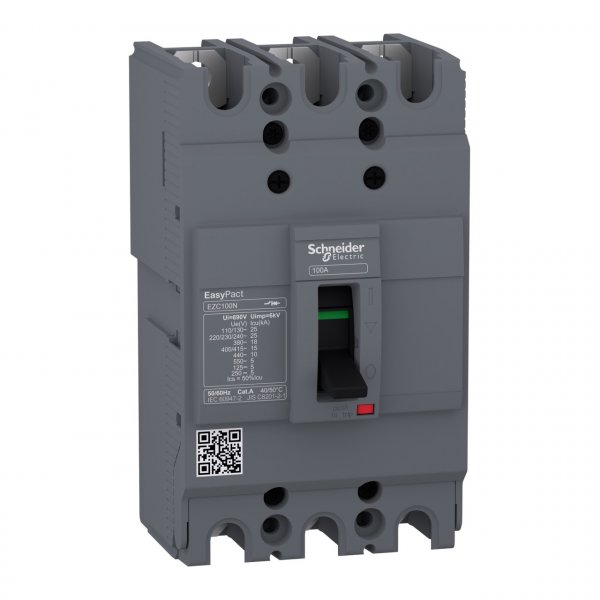 EZC100N3040 Автоматичний вимикач EasyPact EZC100N 40A 3Р 15кA Schneider