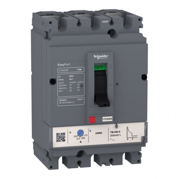 LV516332 Автоматичний вимикач EasyPact CVS160F TM125D 125A 3P3D 36кA Schneider