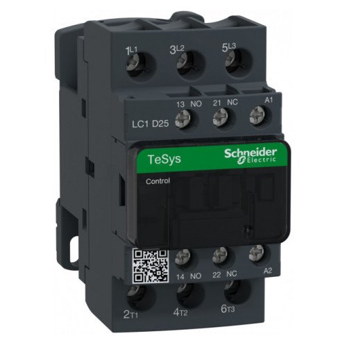 LC1D25Q7 Контактор TeSys D 3Р 25A катушка 380В 1NO+1NC Schneider