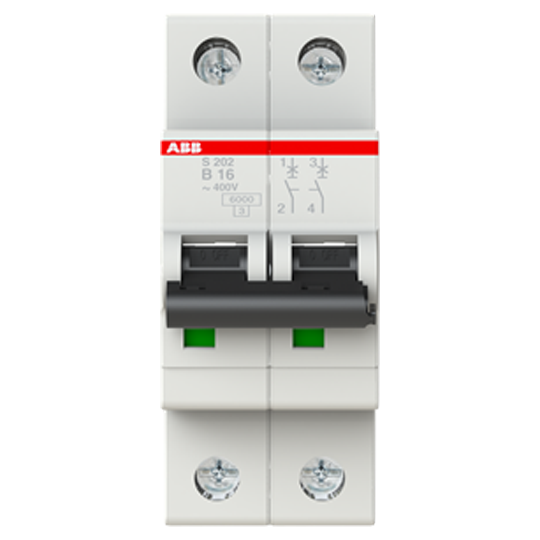 Автоматический выключатель S202-B16 2Р 16A В 6кА System pro M compact S200 Standart ABB 2CDS252001R0165