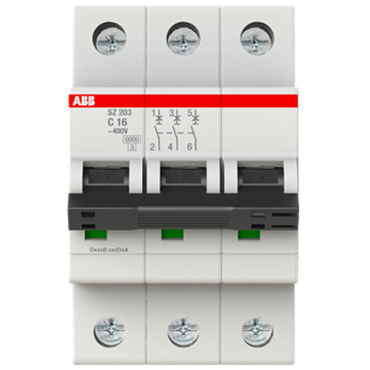 Автоматический выключатель SZ203-C10 3Р 10A С 6кА System pro M compact SZ200 ABB 2CDS253025R0104