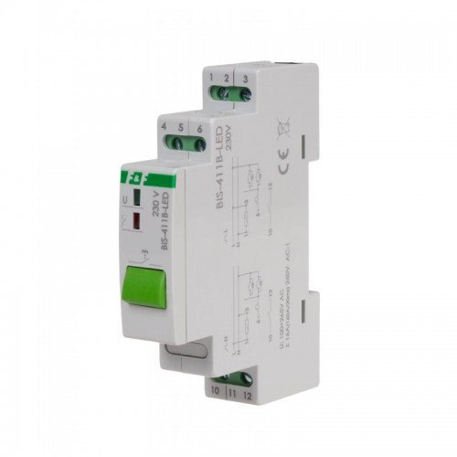 Імпульсне реле BIS-411BM-LED, 165÷265В AC, (160 A/20 мс), F&F