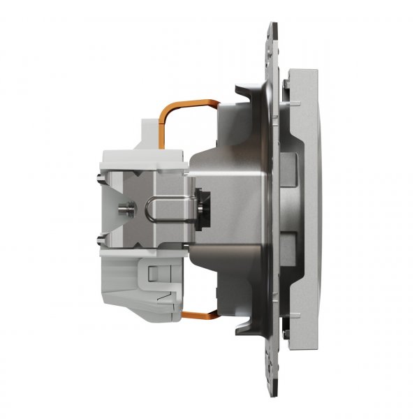 EPH2900161 Розетка с заземлением алюминий Asfora Schneider Electric