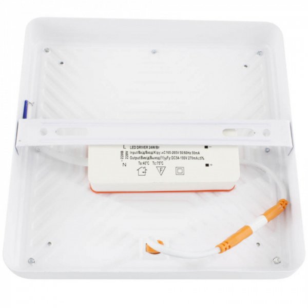 Світильник точковий накладний ЕВРОСВЕТ 24Вт квадрат LED-SS-170-24 4200К без рамки 000057964