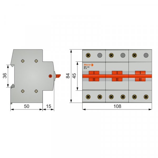 Переключатель нагрузки трехпозиционный МП1-63 3P 100A I-0-II 230B/400B Electro