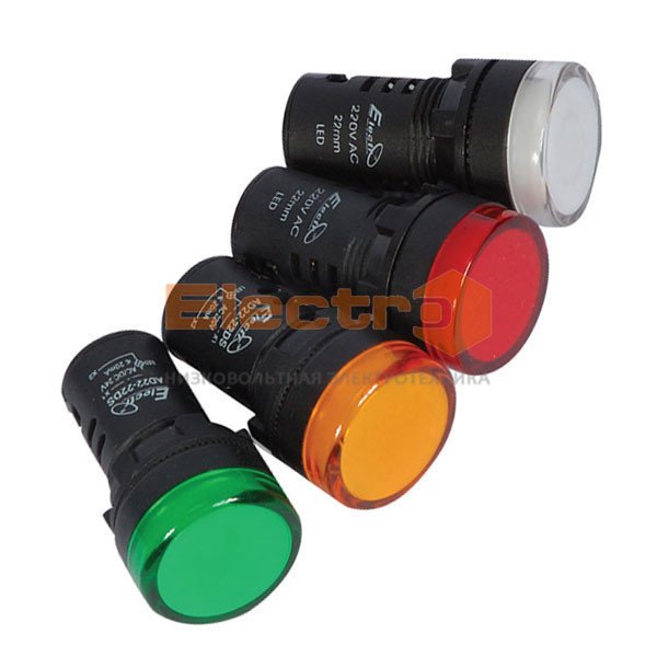 Светосигнальный индикатор AD22 (LED) матрица 22mm желтая 110В АС/DC Electro