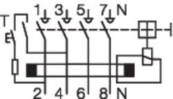 Диференціальне реле (ПЗВ) QC 4P 63A 30mA тип A CDS463D Hager