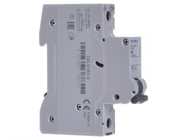 Автоматический выключатель SIEMENS 230/400V 6кА 1-пол. B 63A 5SL6163-6