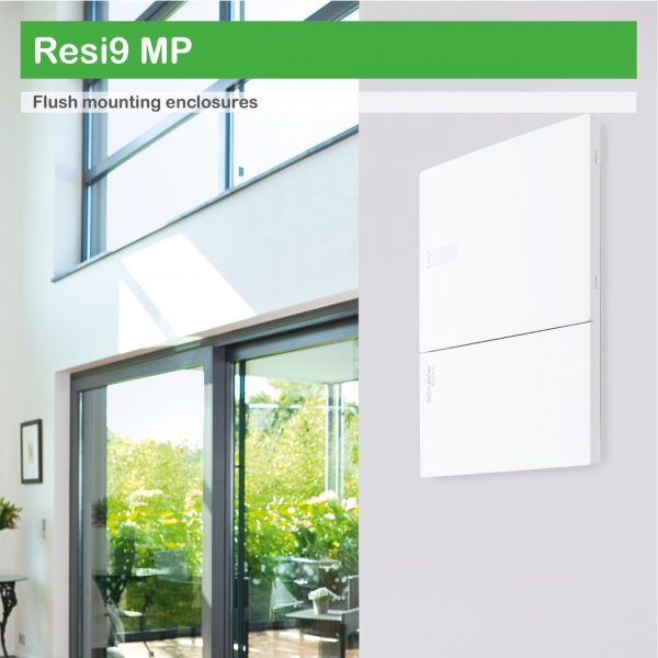 MIP22108 Щит вбудований Resi9 Mini Pragma 8 модулів 1 ряд (1х8) білий з білими дверцятами Schneider Electric