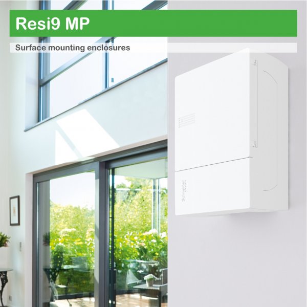 MIP12108 Щит навісний Resi9 Mini Pragma 8 модулів 1 ряд (1х8) білий з білими дверцятами Schneider Electric