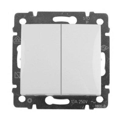 774405 Legrand Выключатель двухклавишный белый Valena Classic