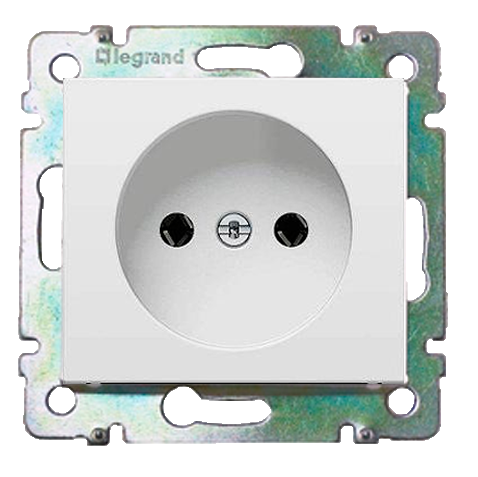 774416 Legrand Розетка без заземления белая Valena Classic