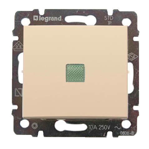 774310 Legrand Выключатель одноклавишный с подсветкой слоновая кость Valena Classic