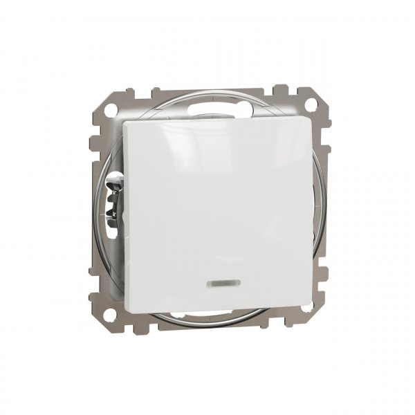 SDD111101L Одноклавішний вимикач з підсвіткою білий Sedna Design Schneider Electric