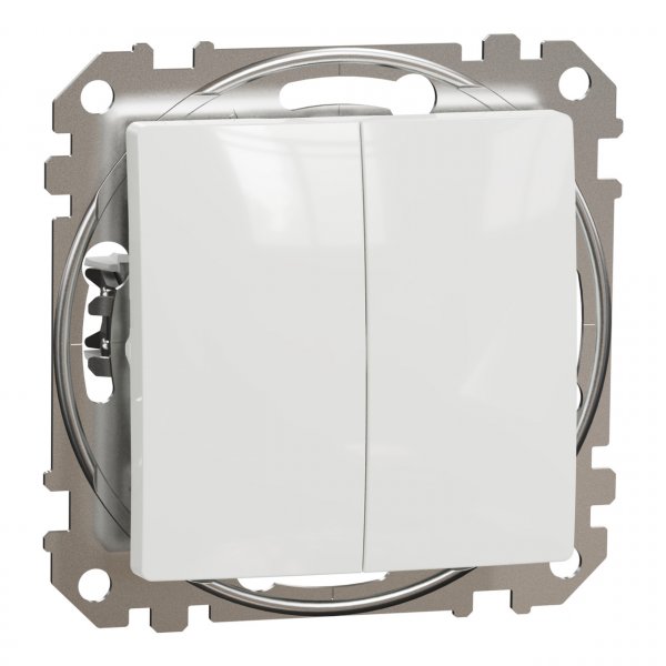 SDD111108 Двухклавишный переключатель белый Sedna Design Schneider Electric