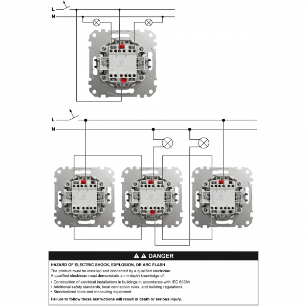 SDD111108 Двухклавишный переключатель белый Sedna Design Schneider Electric