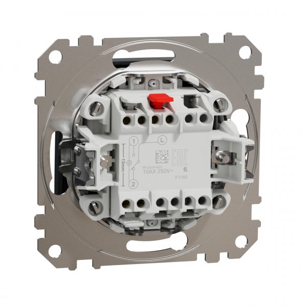 SDD114106L Одноклавішний перемикач з підсвіткою чорний Sedna Design Schneider Electric