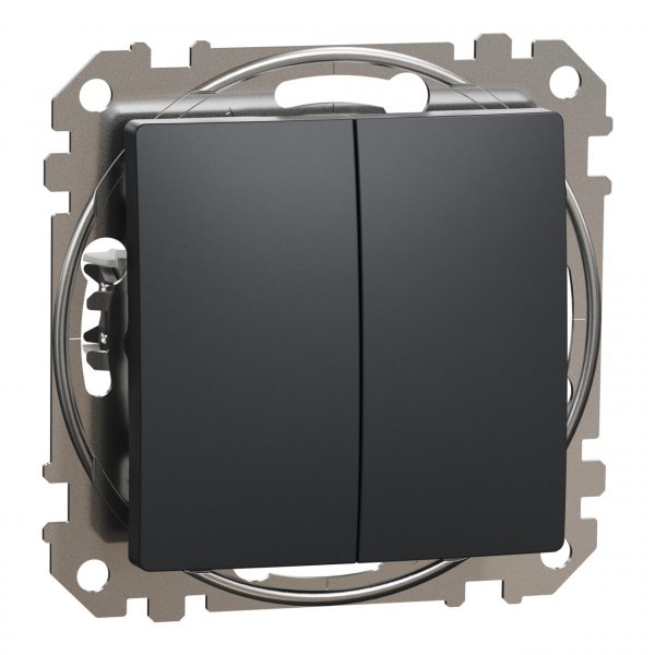 SDD114105 Двухклавишный выключатель черный Sedna Design Schneider Electric