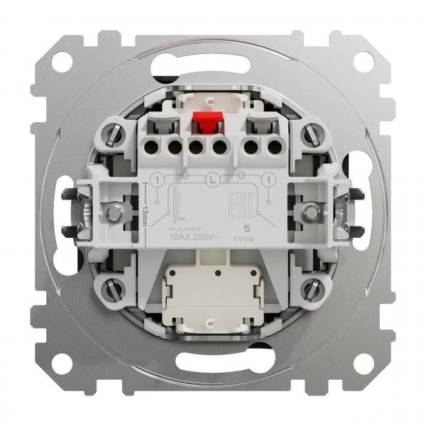 SDD114105L Двухклавишный выключатель с подсветкой черный Sedna Design Schneider Electric