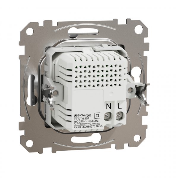 SDD113402 USB розетка тип A+C 2,4A алюміній Sedna Design Schneider Electric