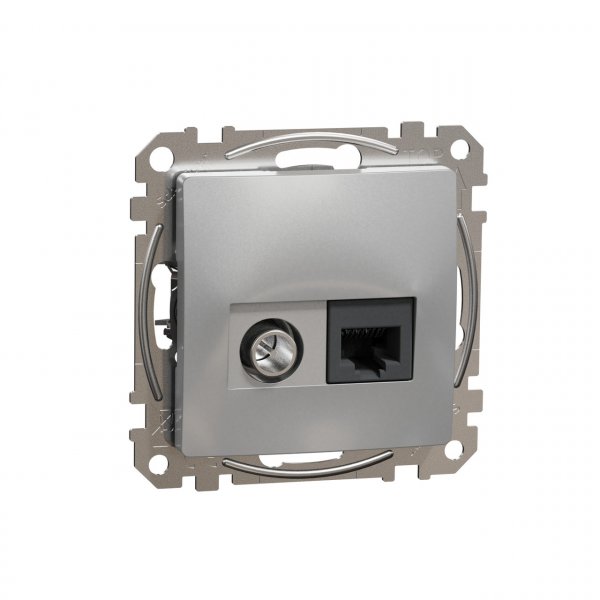 SDD113469T Розетка RJ45 категорія 6 UTP -TV алюміній Sedna Design Schneider Electric
