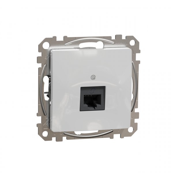 SDD113451 Компьютерная розетка один разъем RJ45 5E UTP алюминий Sedna Design Schneider Electric