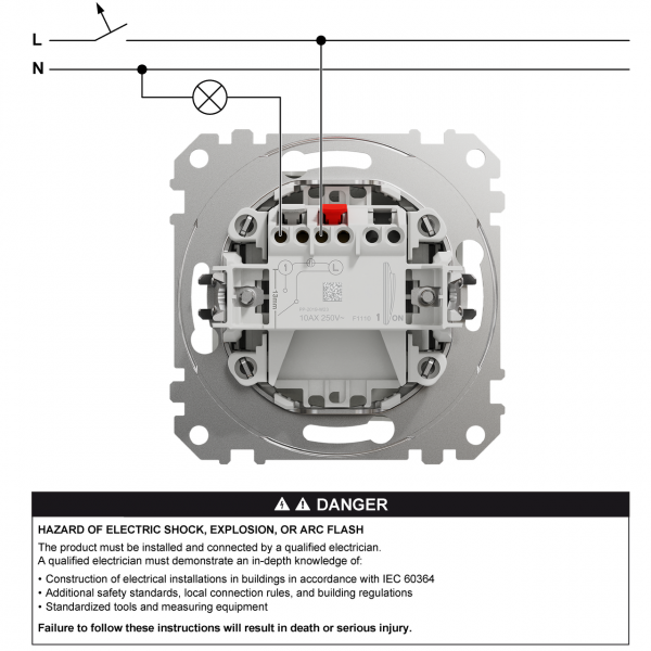 SDD112101 Одноклавішний вимикач бежевий Sedna Design Schneider Electric