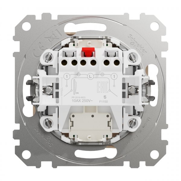 SDD112105L Двоклавішний вимикач з підсвіткою бежевий Sedna Design Schneider Electric
