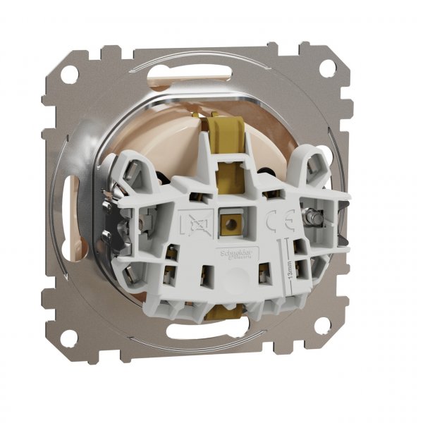 SDD112022 Розетка з заземлення та зі шторками бежевий Sedna Design Schneider Electric