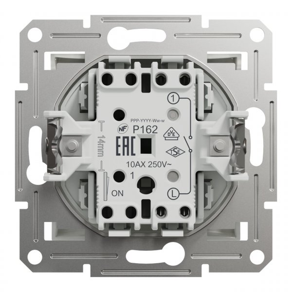 EPH0170121 Одноклавишный выключатель без рамки белый Asfora Schneider Electric