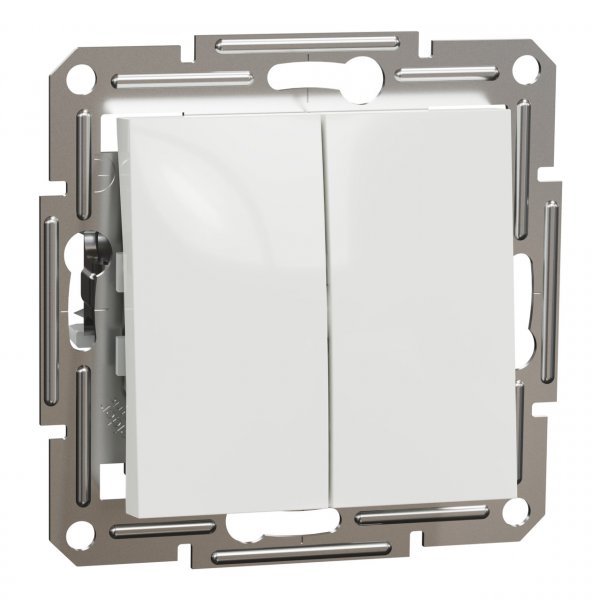 EPH0370121 Двоклавішний вимикач без рамки білий Asfora Schneider Electric