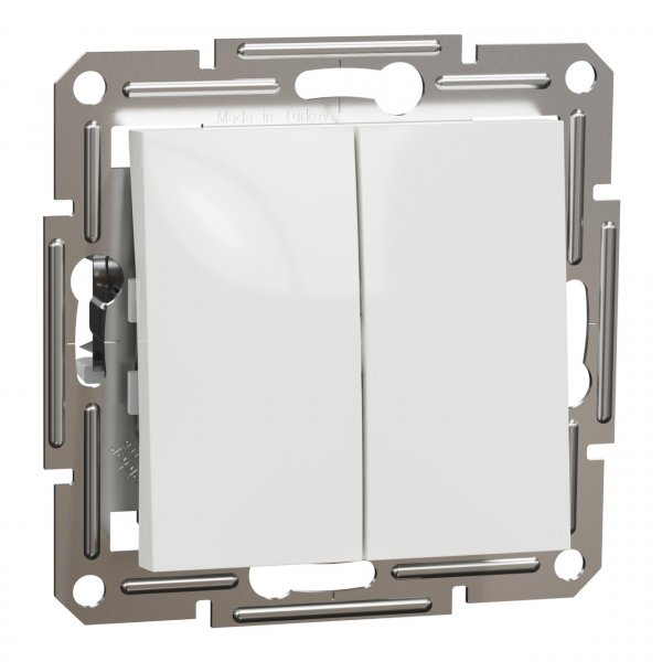 EPH0670121 Двухклавишный переключатель без рамки белый Asfora Schneider Electric