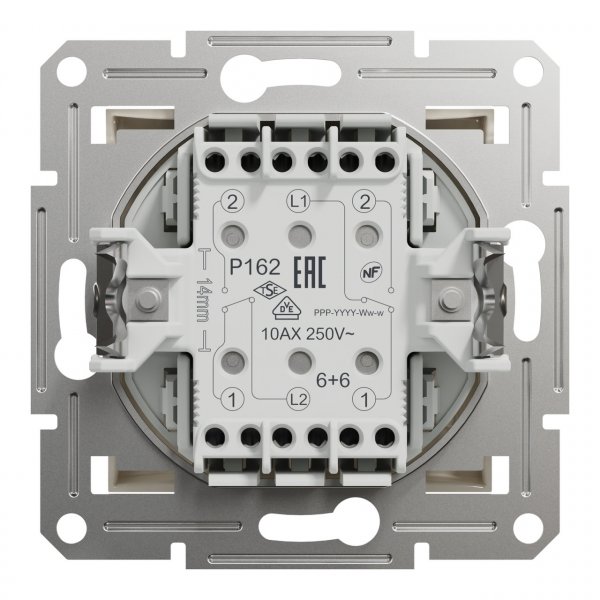 EPH0670123 Двоклавішний перемикач без рамки крем Asfora Schneider Electric