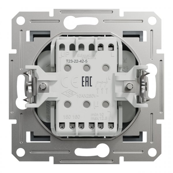 EPH2100162 Трьохклавішний вимикач сталь Asfora Schneider Electric